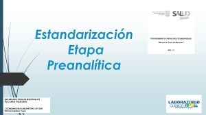 Estandarizaci&oacute;n de la Fase Preanal&iacute;tica en la Recolecci&oacute;n de Muestras