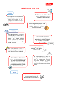 Oral Task Tips: Ace Your Final Exam