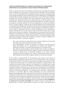 Crisis y Presupuesto en Perú: Impacto en Sectores Clave