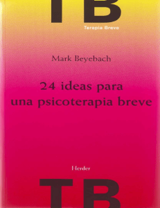 24 Ideas para una Psicoterapia Breve