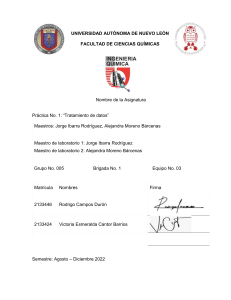 Práctica Tratamiento de Datos - UANL Ciencias Químicas