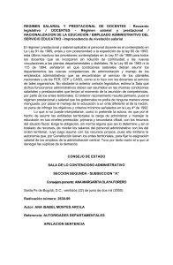 Régimen Salarial Docentes: Sentencia Consejo de Estado