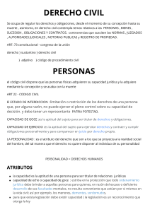 Derecho Civil: Personas, Derechos y Capacidad Legal