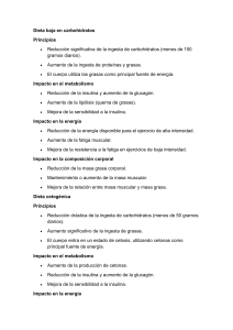 Plan Nutricional Bajo en Carbohidratos y Cetogénico para Atletas