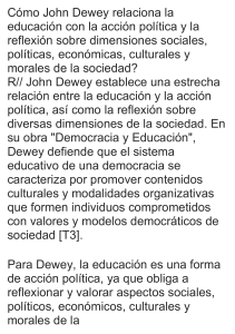 Dewey: Educación, Democracia y Acción Política