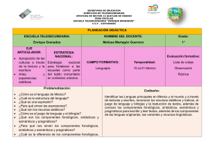 Planificación Didáctica Lenguajes Telesecundaria