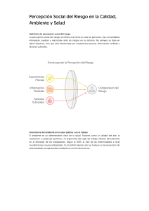 Percepción Social del Riesgo: Calidad, Ambiente, Salud