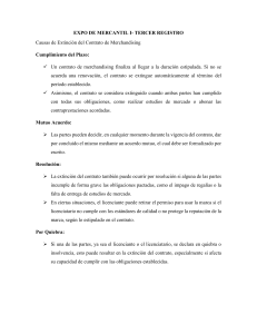 Terminación de Contrato de Merchandising y Ley Salvadoreña