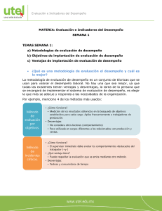 Evaluación del Desempeño: Metodologías e Indicadores