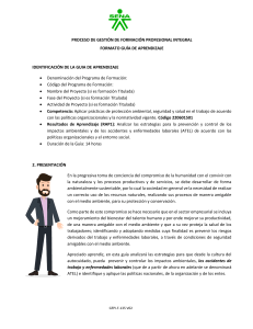Gu&iacute;a de Aprendizaje: Protecci&oacute;n Ambiental y Seguridad Laboral