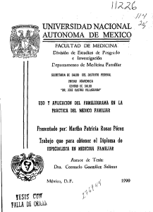 Familiograma en Medicina Familiar: Tesis UNAM 1999