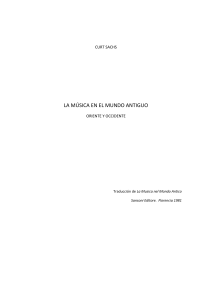 La Música en el Mundo Antiguo: Oriente y Occidente