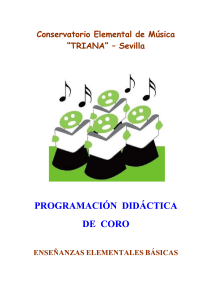 Programación Didáctica de Coro - Conservatorio Triana, Sevilla