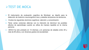 Test MOCA: Evaluación Cognitiva de Montreal