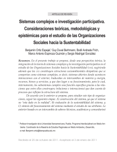 Sistemas Complejos e Investigación Participativa: OSS