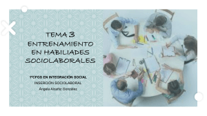 Habilidades Sociolaborales: Entrenamiento e Inserción Social