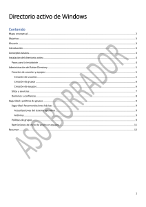 Directorio Activo de Windows: Guía de Administración