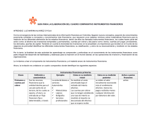 Guía Cuadro Comparativo Instrumentos Financieros