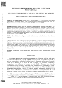 Feliciano Jerez Veguero: History & Memory in Canary Islands