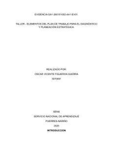 Taller: Plan de Trabajo para Diagn&oacute;stico y Planeaci&oacute;n Estrat&eacute;gica