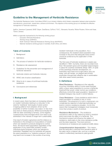 Herbicide Resistance Management Guideline by HRAC