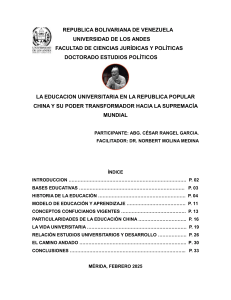 Educaci&oacute;n Universitaria China y Supremac&iacute;a Mundial - Tesis