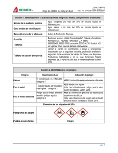 Hoja de Seguridad Agua Congénita - Riesgos y Manejo
