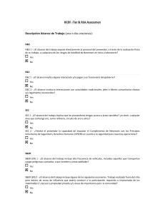 Formulario de Evaluación de Nivel y Riesgo BCDF