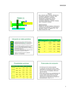 Elementos del Grupo 13: B, Al, Ga, In, Tl - Apuntes