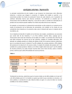 Análisis Insumo-Producto: Matemática I