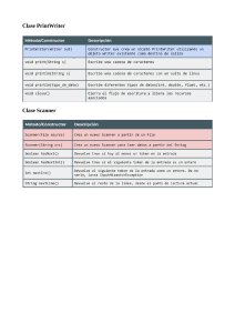 Clase PrintWriter y Scanner