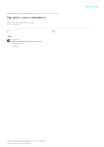 Causas de la depresión y tratamiento 