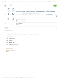 Cuestionario Energía Renovable: Variables y Componentes