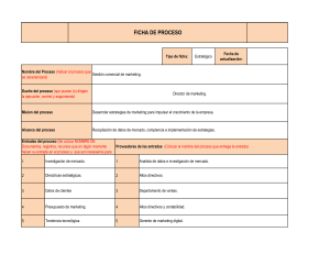 Ficha de Proceso: Gestión Comercial de Marketing