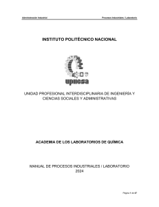 Manual de Laboratorio de Procesos Industriales - IPN UPIICSA