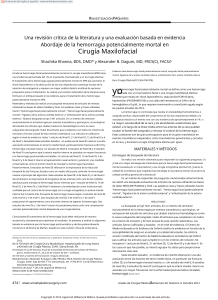 Hemorragia Maxilofacial: Revisión y Abordaje Basado en Evidencia