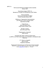 NFPA 10: Extintores Portátiles Contra Incendios (Ed. 2007)