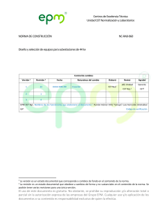 Diseño y Selección de Equipos para Subestaciones de 44 kV