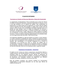 Plan de Estudios: Gestión de Recursos Naturales Sustentable