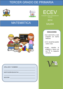 Prueba de Matem&aacute;ticas 3er Grado - ECEV Ventanilla 2014