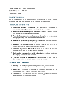 Plan de Negocios y Acta Constitutiva de Sé Vino, S.A. de C.V.