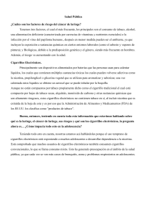 Cáncer de Laringe y Cigarrillos Electrónicos en Adolescentes