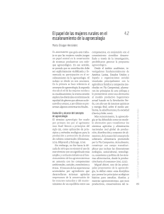 Agroecolog&iacute;a y Mujeres Rurales: El Papel en el Escalonamiento