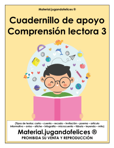 Comprensión Lectora 3: Cuadernillo de Apoyo