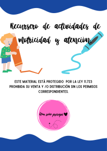 Actividades de Motricidad y Atención para Niños