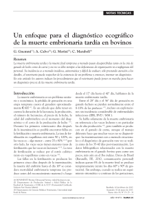 Diagnóstico Ecográfico de Muerte Embrionaria Tardía en Bovinos