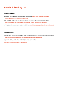 PP M1 Reading list