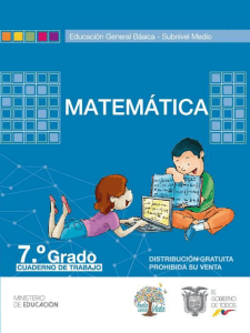 Matemática 7.º Grado: Cuaderno de Trabajo para Estudiantes