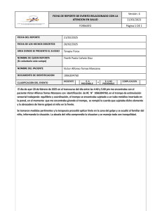 Informe de Incidente de Atención Médica: Lesión en Terapia Física