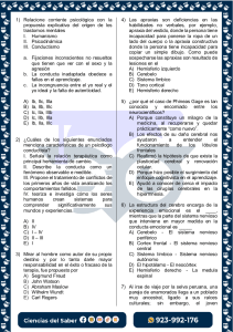 Examen de Psicología: Corrientes, Trastornos y Neurociencia
